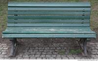 bench wooden green 0002